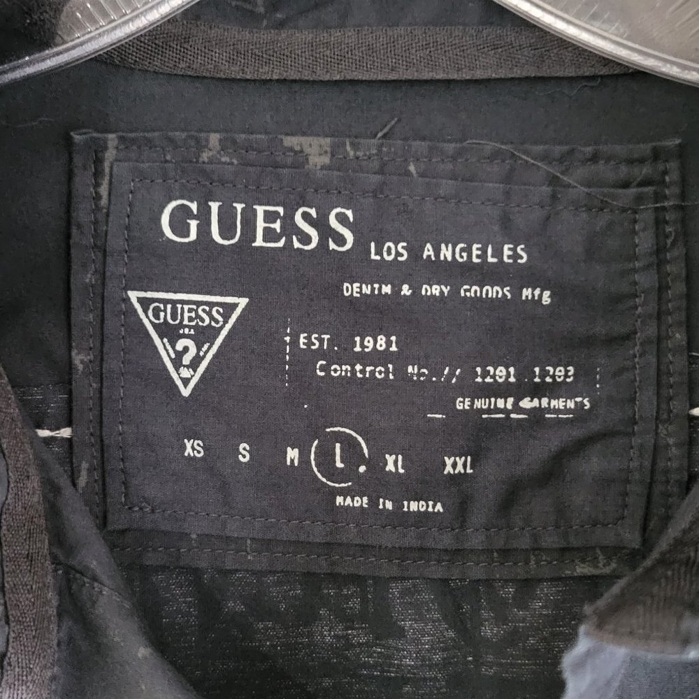 Guess Long Sleeve Button Down Men's Shirt Size L - Picture 4 of 10